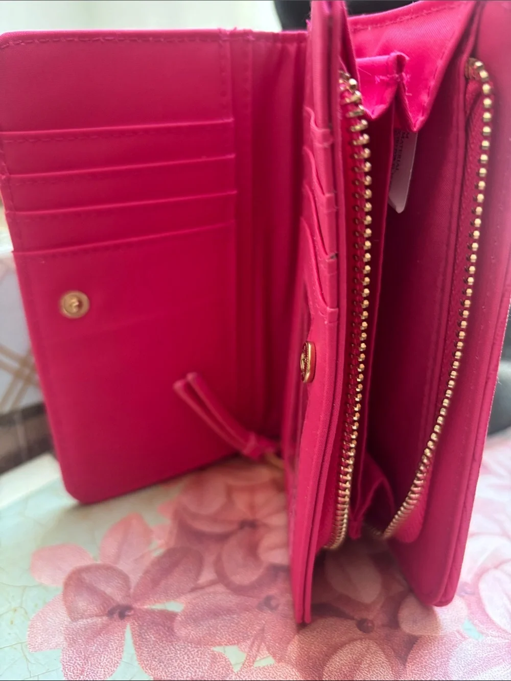 No Boundaries Women's Bexley Pink Textured Wallet